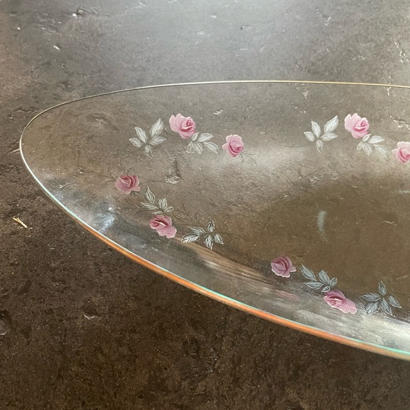 Floral Glass Decorative Dish/tray - Picture 6 of 8